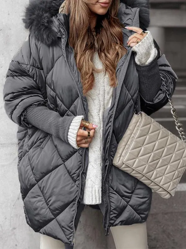 Annette - Diamond Pattern Hooded Winter Set