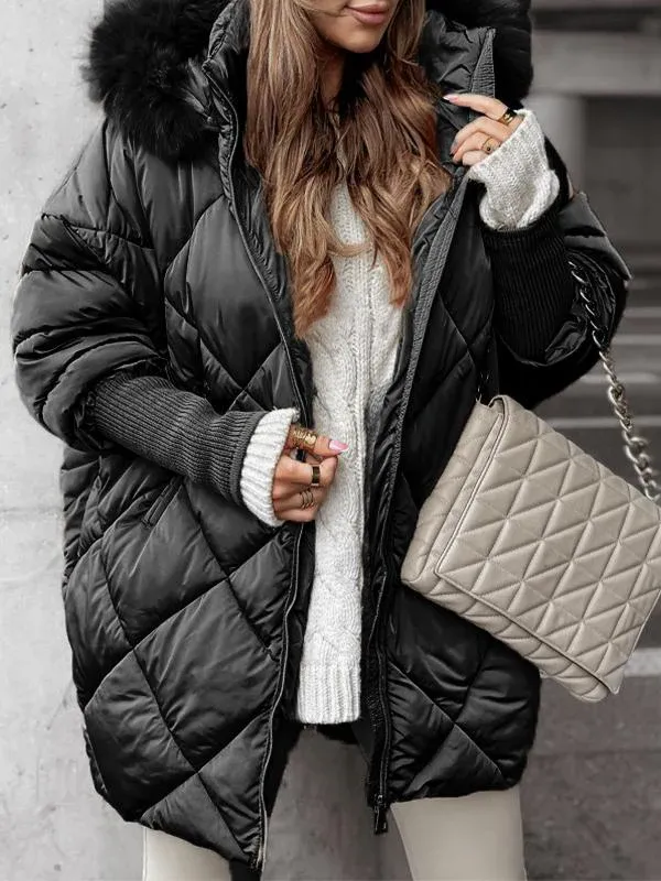 Annette - Diamond Pattern Hooded Winter Set